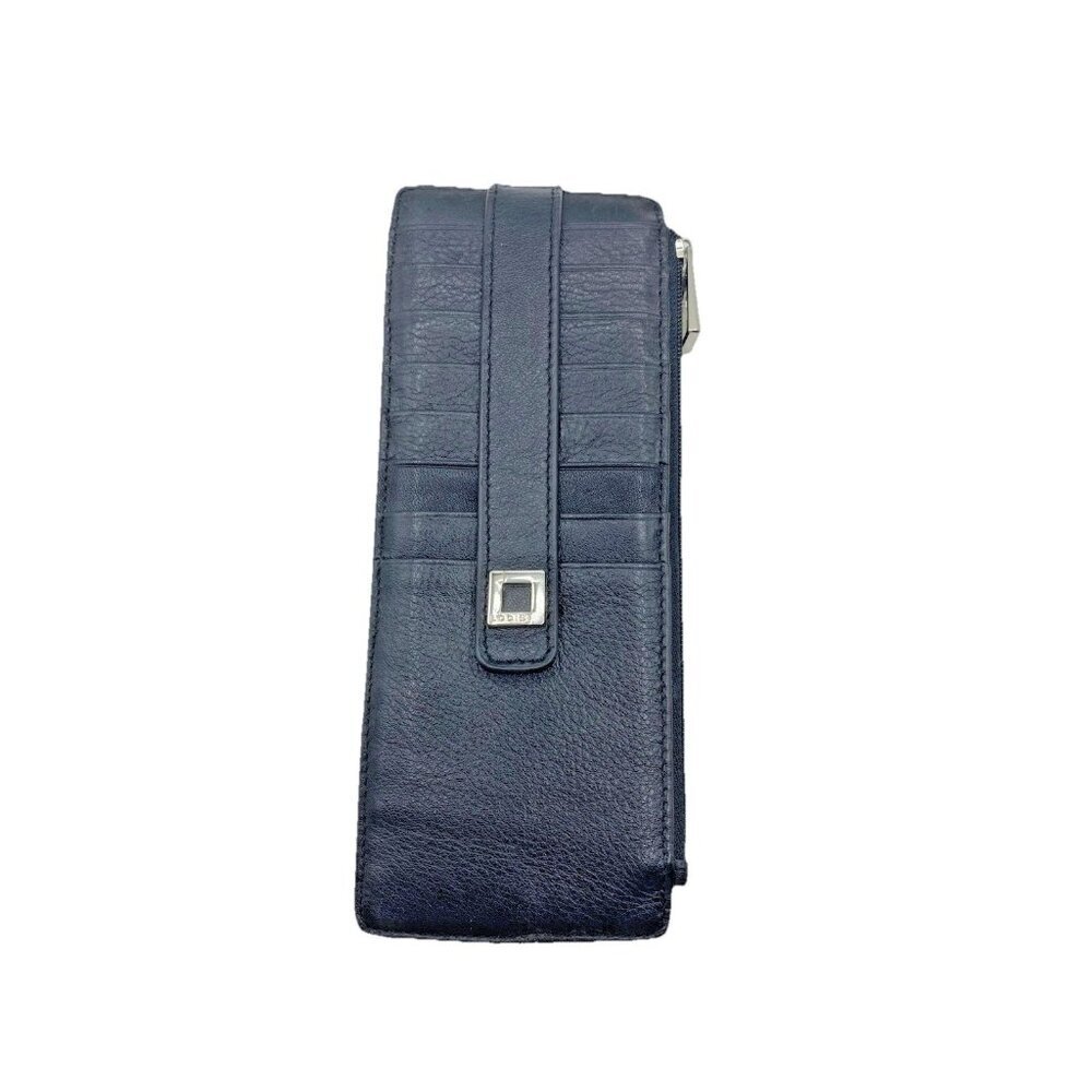 Lodis Black Leather Card Holder Wallet Case Zip Bill Compartment RFID Stacker